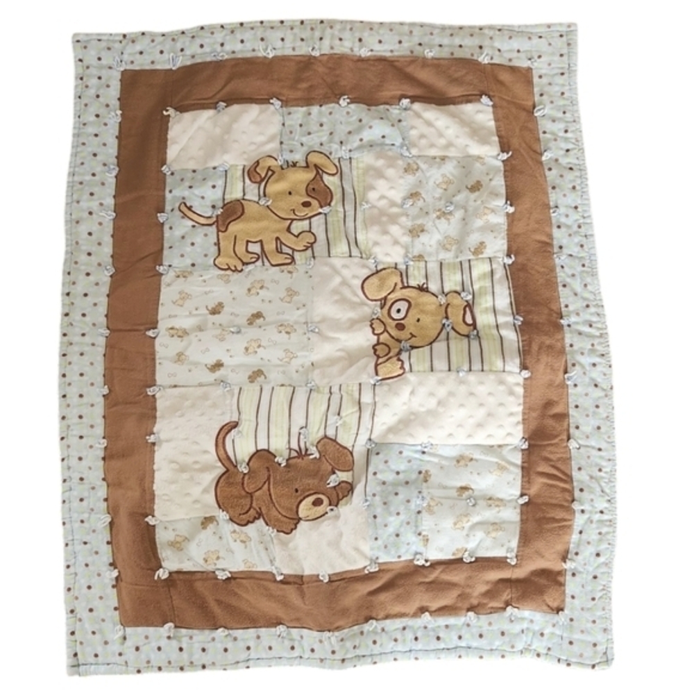 Baby Blanket‎ Puppies Hand Made